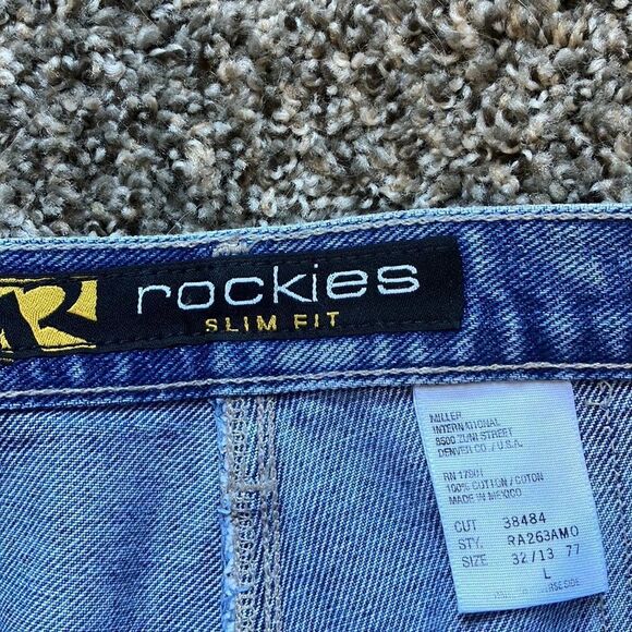 Rockies Riveted Rare Size 12 starched jeans long tall - Picture 4 of 7